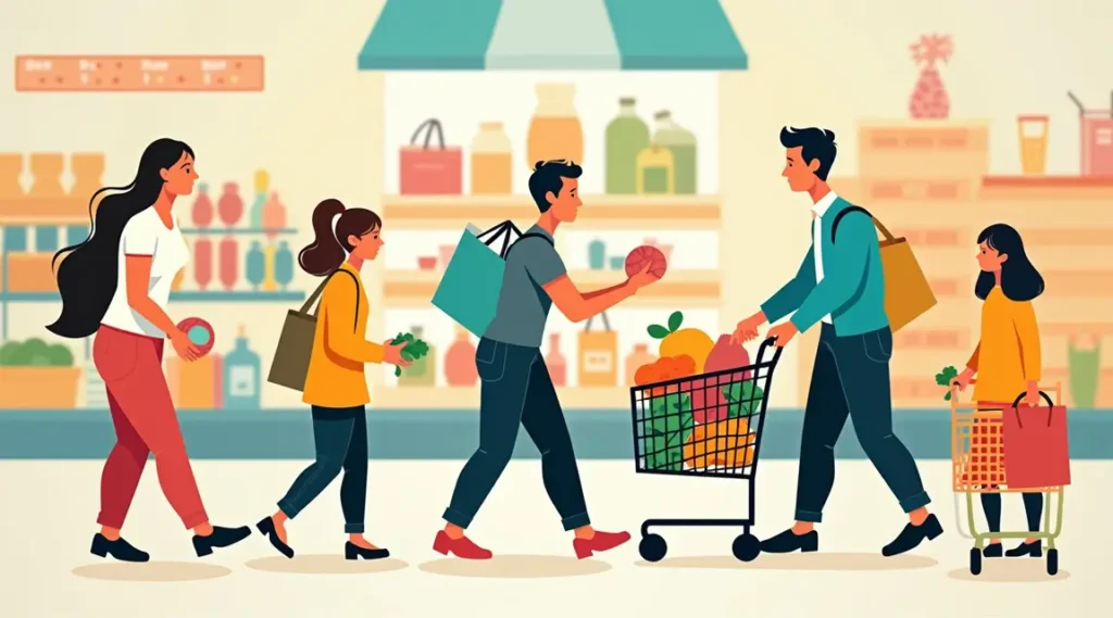 ilustração sobre como economizar no supermercado