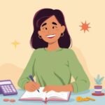 mulher estudando educação financeira
