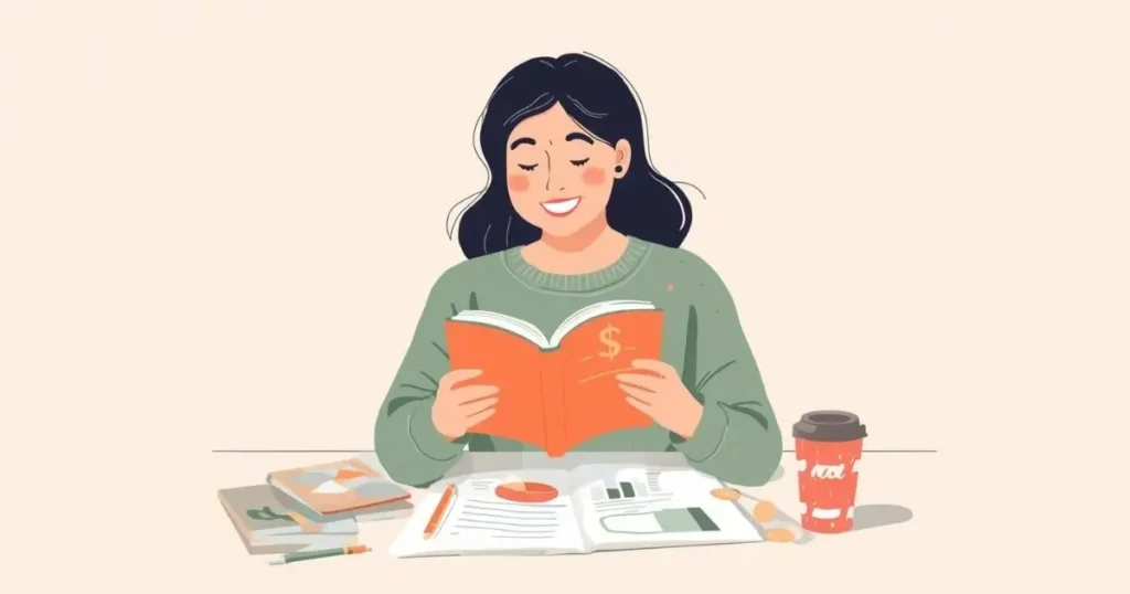 imagem de mulher lendo um dos 7 Livros de Finanças que Toda Mulher Deveria Ler